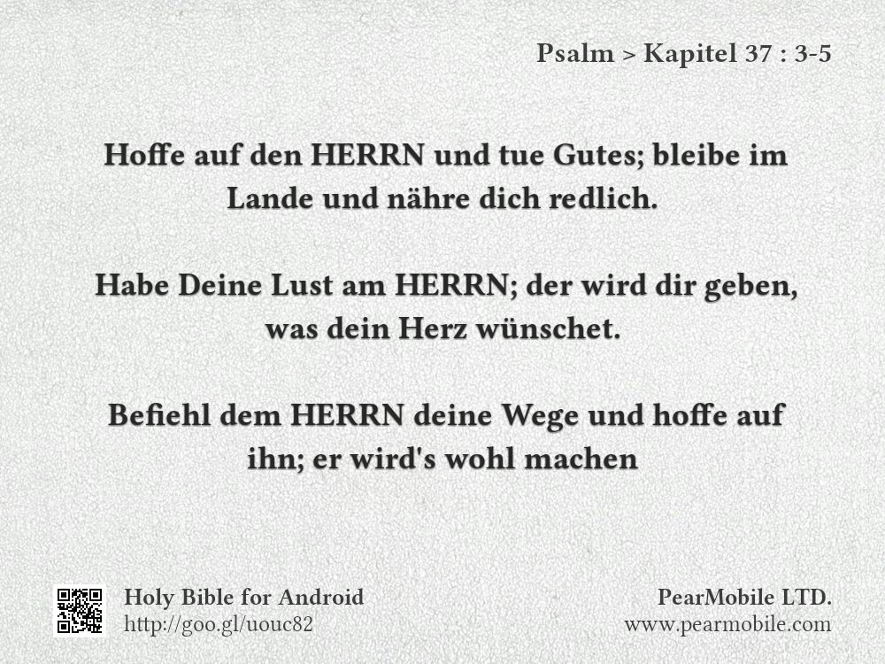 Psalm, Kapitel 37:3-5